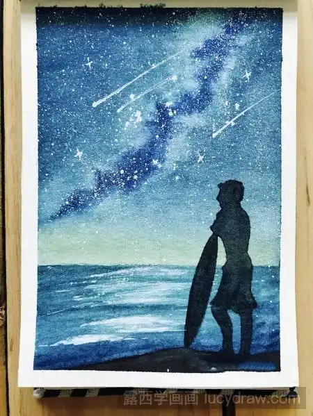 教你画星空海景