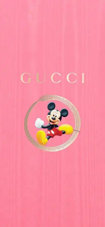 古奇和米奇联名壁纸,超可爱