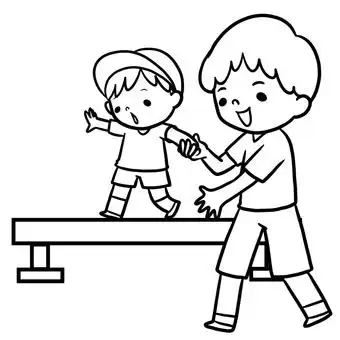 运动会亲子游戏平均车线图