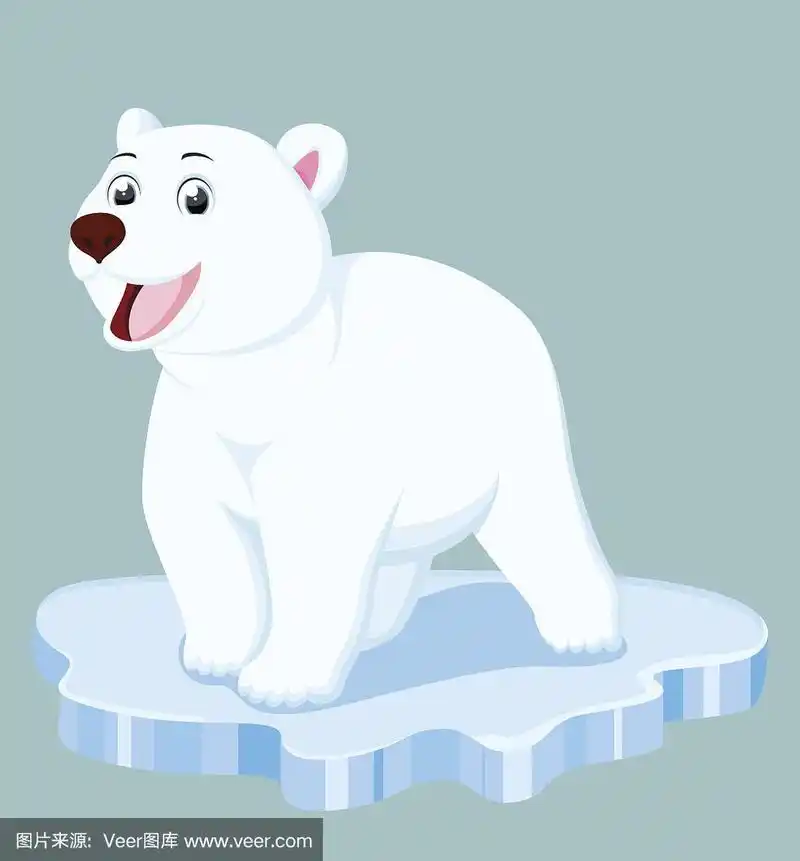 可爱的北极熊卡通