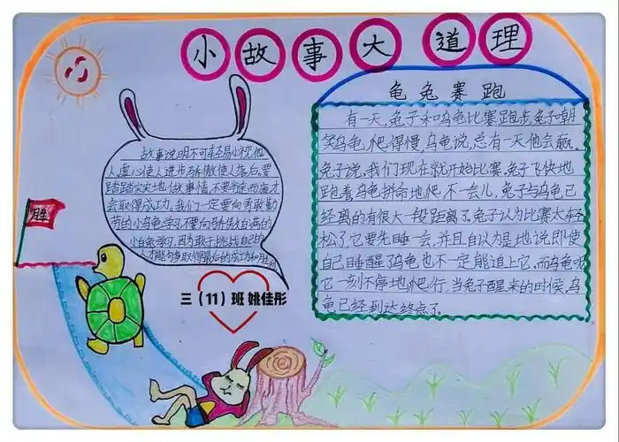 三(11)班寓言——小故事大道理小报