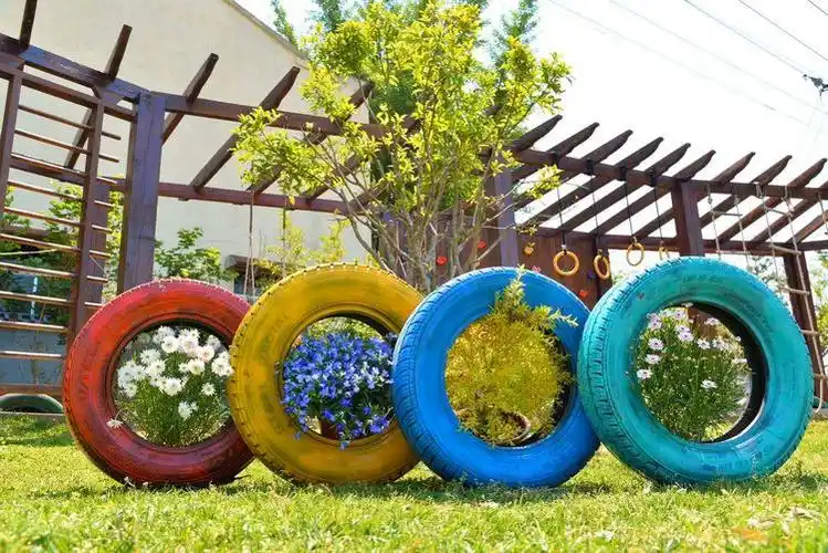 花园变奏曲——创意轮胎,五彩乐园