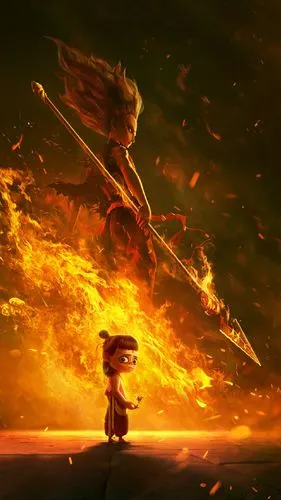 《哪吒之魔童降世》之霸气哪吒,高清图片,手机锁屏桌面-壁纸族