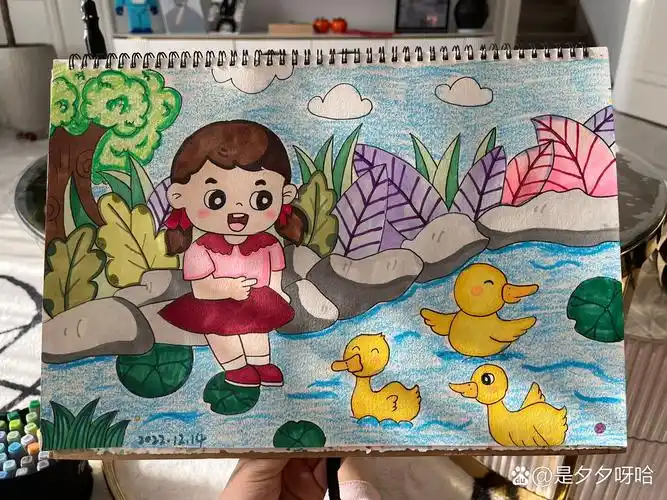 每天一张简笔画 《数鸭子》练习临摹