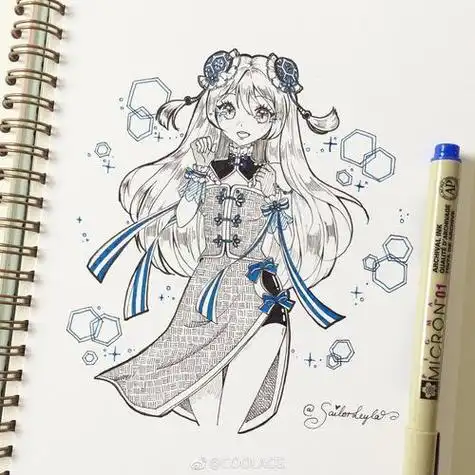 二次元少女绘画 绘画二次元女生教程