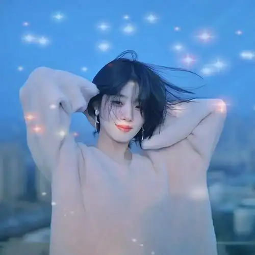 唯美星光女生头像图片