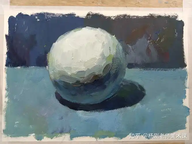 水粉石膏球体画法步骤