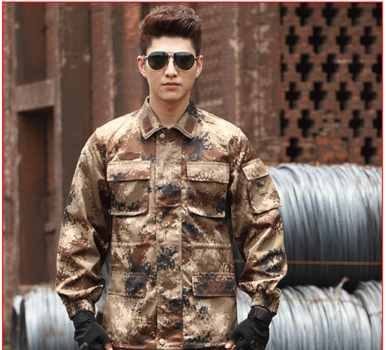 07迷彩服套装荒漠迷彩作训服冬季加厚沙漠迷彩服男耐磨工作服 07荒漠