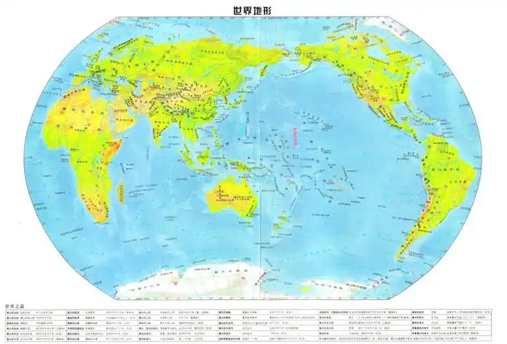 高清世界地形图大图