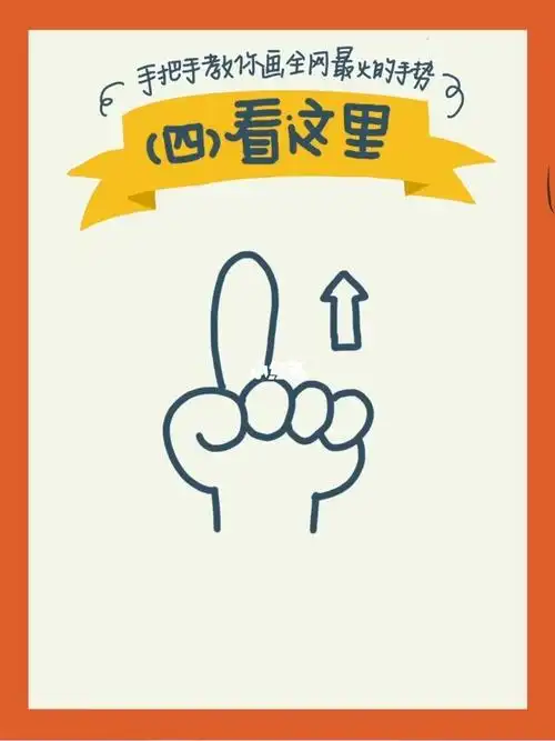 手把手教你画全网最火的手势四看这里