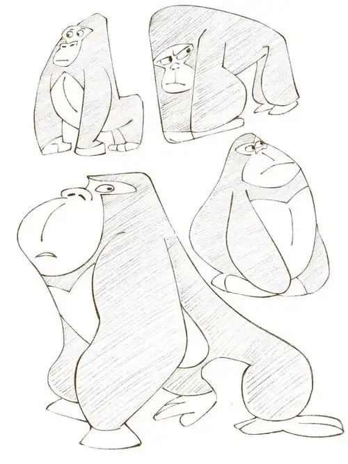 零基础学画画 | 小动物画法day9 | 画大猩猩