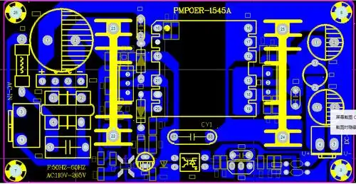 昂宝ob2263 15v 4.5a 开关电源-数字功放电源pcb文件