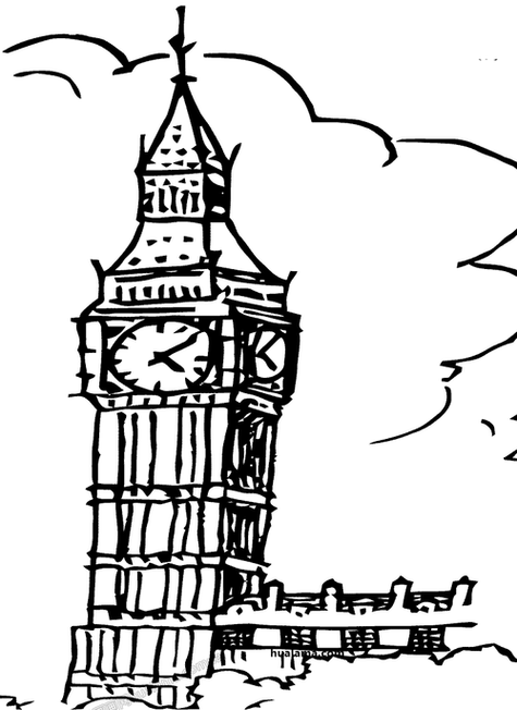 加拿大标志性建筑简笔画视频