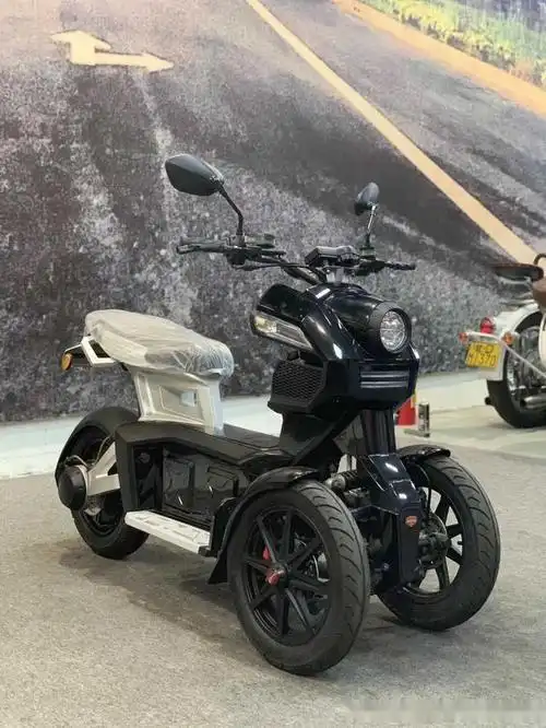 国产首款倒三轮电动车来了配前后三碟刹这回可以放心压弯了