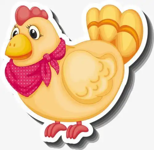 简笔画老母鸡的颜色