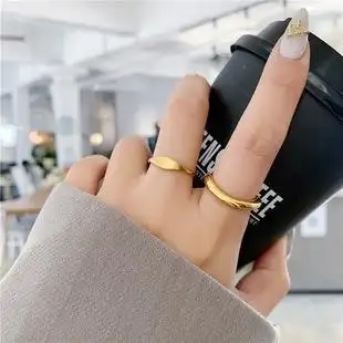 适合手粗的大码戒指女胖mm欧美小众设计高级感胖人粗手食指指环潮