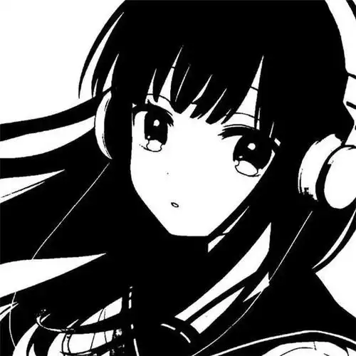 女生头像漫画黑白温柔可爱图片_女生动漫头像_头像屋