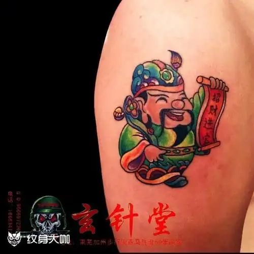 财神_纹身图案手稿图片_亓峰的纹身作品集