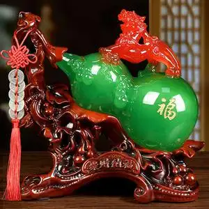 胡芦摆件招财风水玄关镇宅葫芦开业卧室办公桌男士高档貔貅礼品福
