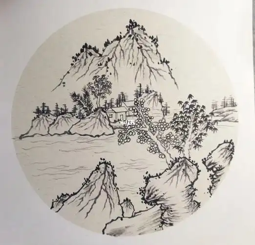 今日练笔荷叶皴