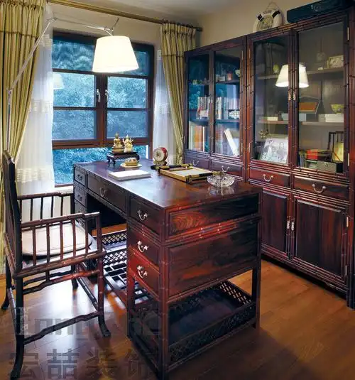 中式古典装修风格书房样板间设计图片赏析