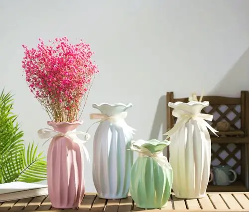 厂家直销花瓶陶瓷工艺品简约磨砂花器餐桌客厅摆件装饰 中号_尚品陶瓷