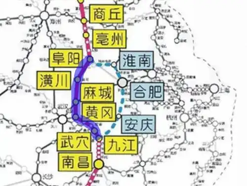 阜阳至黄冈高铁线路