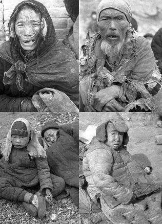 1936年大饥荒,10张差点销毁的老照片,百姓靠树皮为食