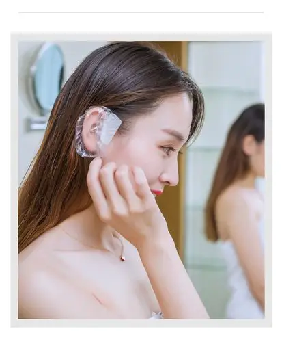一次性加厚防水耳套 耳罩美容染发耳套洗头洗澡打耳洞防耳朵进水