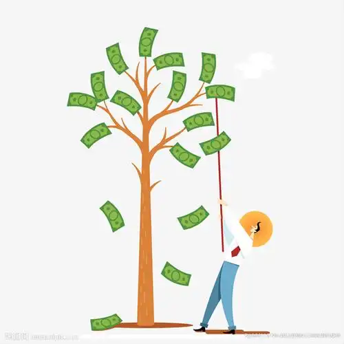 矢量扁平化摇钱树图片
