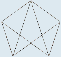 一个正五边形里有一个五角星(图)请问图中有多少条线段多少个角(平