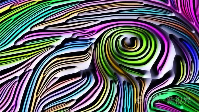 艺术抽象, 由3d 渲染的多彩多姿浮雕浮雕图案的自然形态, 艺术, 设计