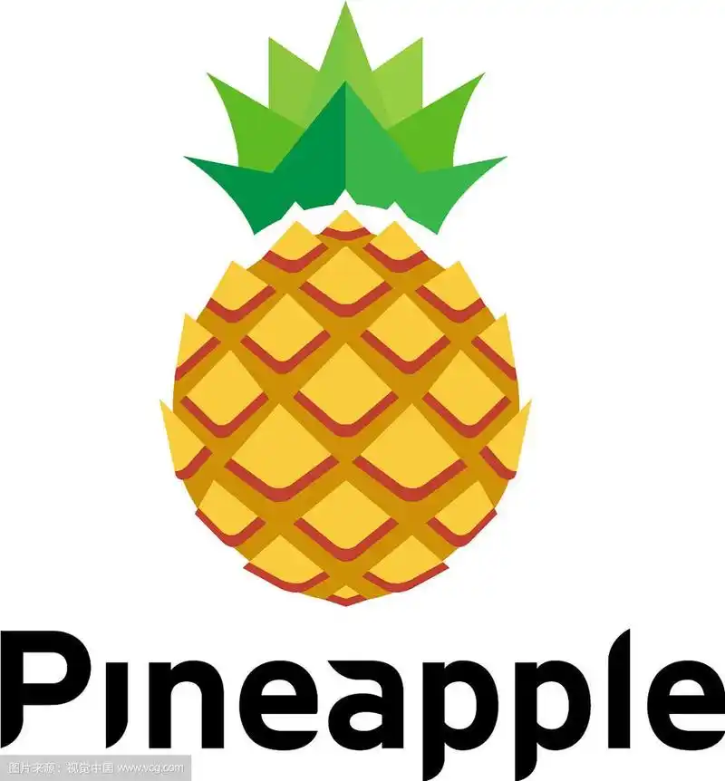 创意几何菠萝水果标志