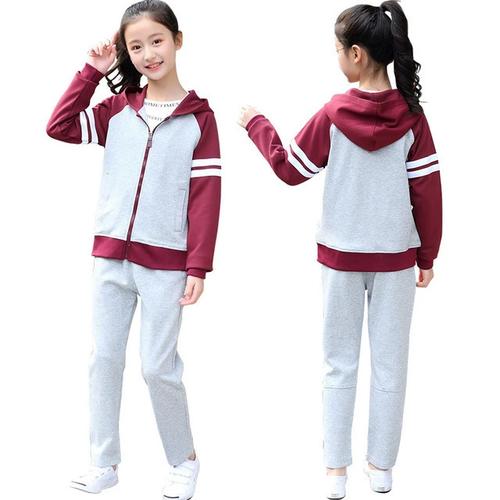 伊顿小学生校服春秋装枣红色棒球服套装中学生班服秋季儿童运动服