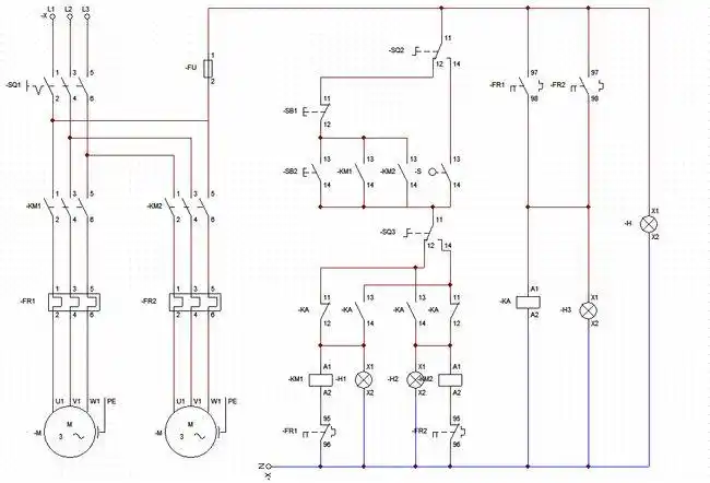 排污泵一备一用电路图懂的专家讲解一下