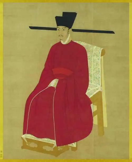 宋人绘《宋哲宗坐像》轴