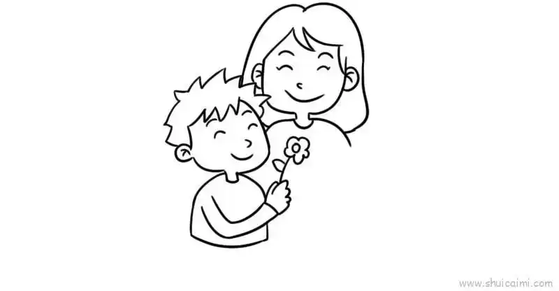 妈妈辛苦了儿童画怎么画妈妈辛苦了简笔画顺序