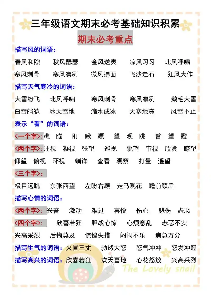三年级语文期末复习-文言文-成语-名言.三年级语文期末复习- - 抖音