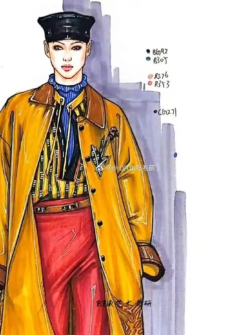 25服装设计考研 | 马克笔手绘服装效果图78  78今天和大家分享