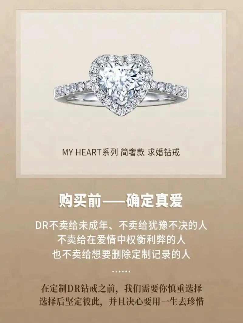 许多宝宝对"dr钻戒男士一生仅能定制一枚"的 - 抖音
