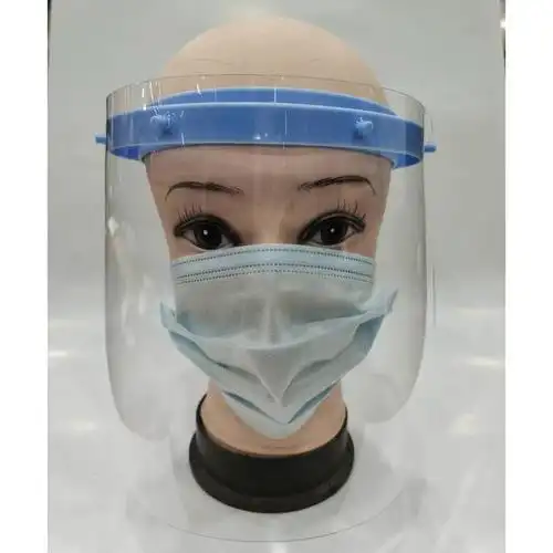 实力厂家现货防飞溅防粉尘防护面罩 定制塑料face shield 防护面罩