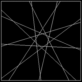 在一张纸上画了9条线,这些直线中任意两条都相交,任意3条都不相交于同