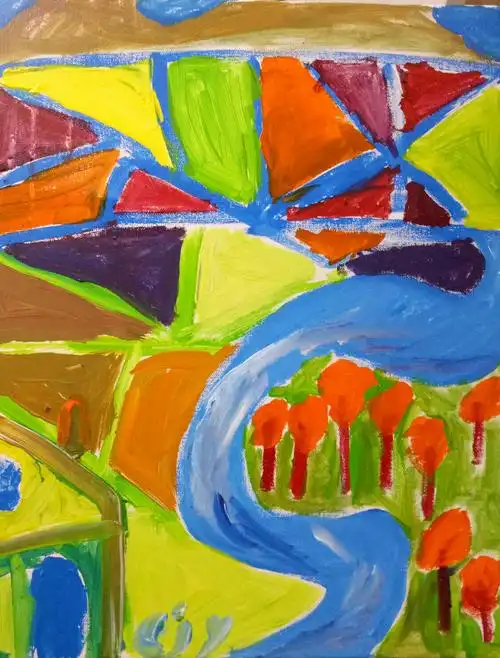 大师色彩1班《致敬霍克尼——乡村风景》