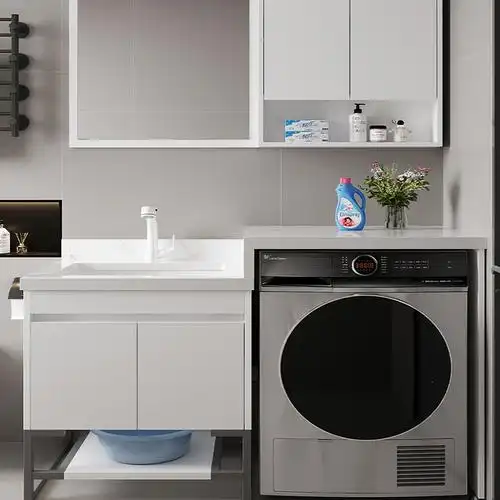 岩板洗衣机一体柜组合阳台伴侣卫生间洗漱台浴室洗手池洗脸盆10米单