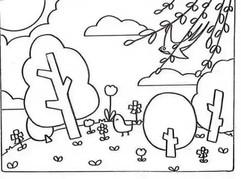 儿童春天简笔画绘画步骤 春天简笔画柳树风景怎么画