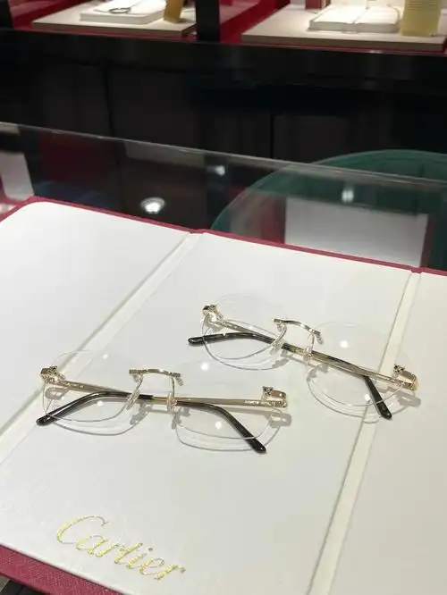 靓cartier卡地亚无框猎豹系列近视眼镜