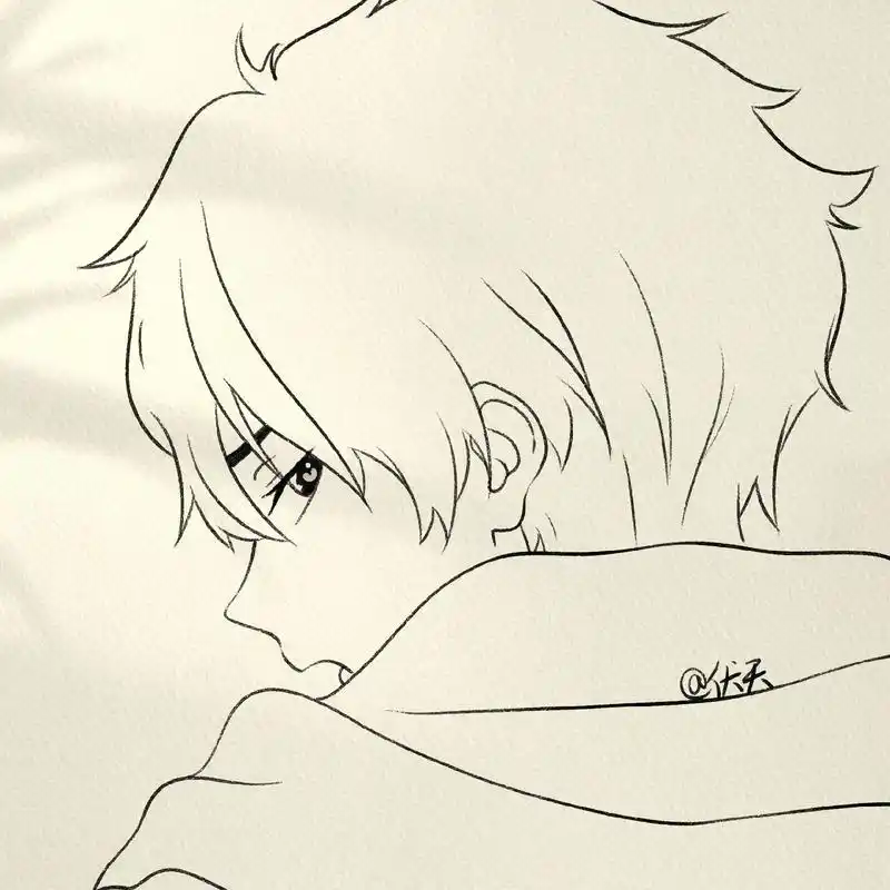 动漫头像简笔画.#简笔画详细教程 #临摹 #画渣日常 #简笔 - 抖音