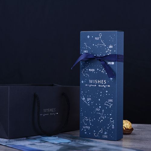 2020新款12粒12星座星空巧克力包装盒 星球巧克力礼盒生巧盒 50套