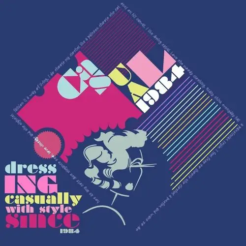 印花矢量图 图文结合 文字 英文 线条 免费素材