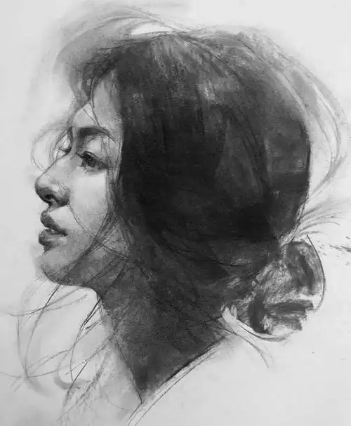 旧金山艺术大学教授的炭笔素描画得太精彩了